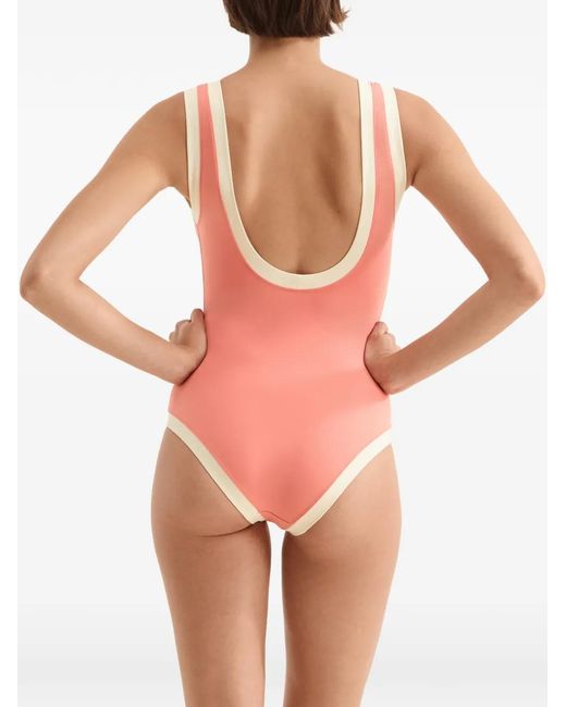 Eres Pink Senecio Pocket Trim Swimsuit