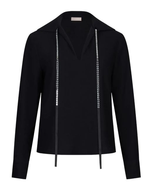 Liu Jo Blue V-Neck Blouse