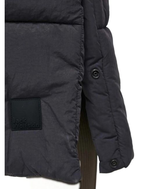 Jack Wolfskin Blue Karolinger Hooded Quilted Jacket