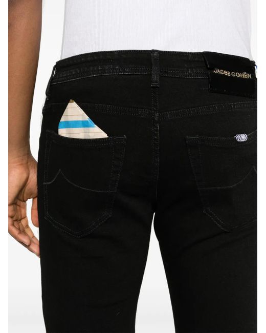 Jacob Cohen Black Nick Slim Jeans for men