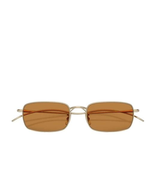Oliver Peoples Metallic Rectangle-Frame Sunglasses