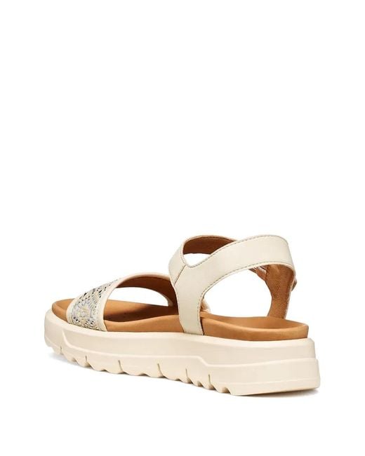 Geox Natural Xand 2.1S Geometric-Pattern Buckled Sandals