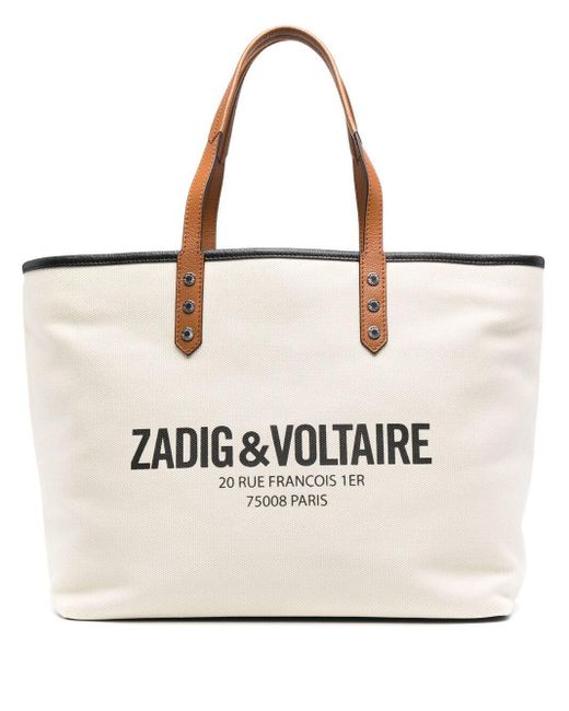 Zadig & Voltaire Multicolor Logo-print Canvas Tote Bag