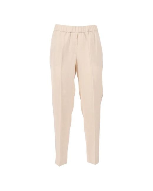 Peserico Natural Elasticated Trousers