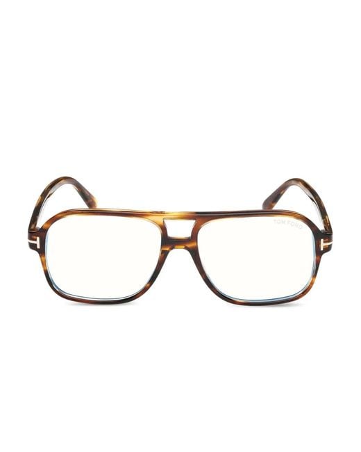 Tom Ford Brille Mit Eckigem Gestell in Natural für Herren