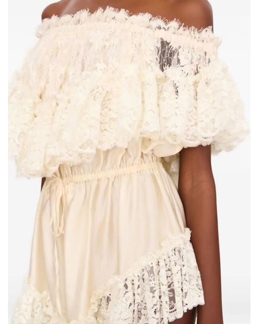 Chloé White Ruffled Playsuit