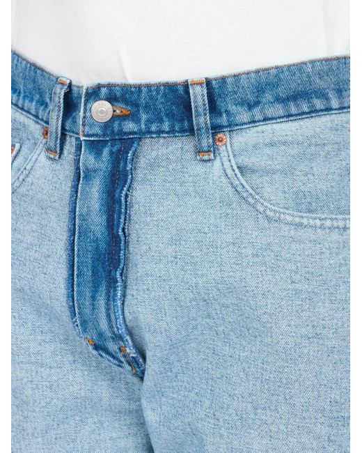 MM6 by Maison Margiela Blue Inside-Out Straight-Leg Jeans for men