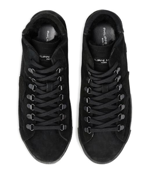 Zapatillas altas de ante Philippe Model de hombre de color Black