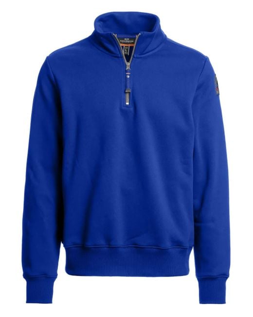 Sudadera con media cremallera y cuello alto Parajumpers de hombre de color Blue