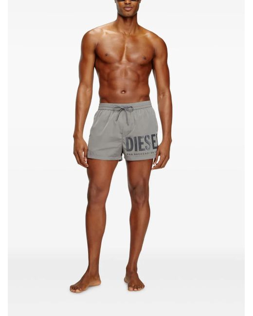 DIESEL Gray Mario-34-D-Core Swim Shorts for men