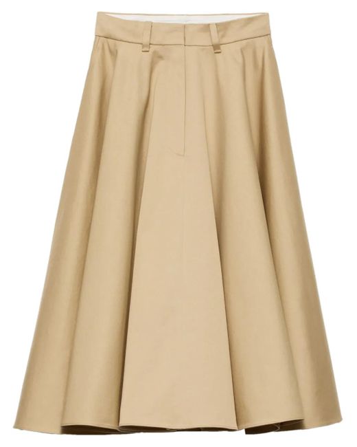 Prada Natural Chino Midi-Skirt