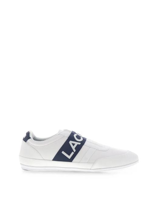 Lacoste White Misano Elastic Sneakers for men