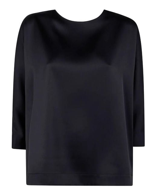 DR. HOPE Black Button-Fastening Satin Shirt