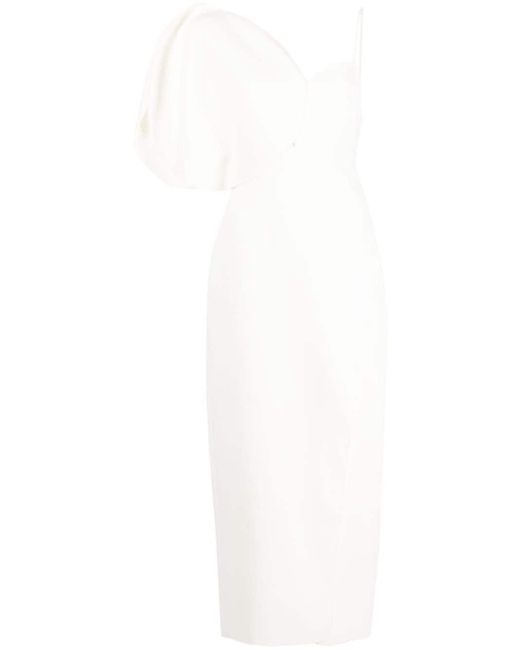 Acler White Allister Column Midi Dress