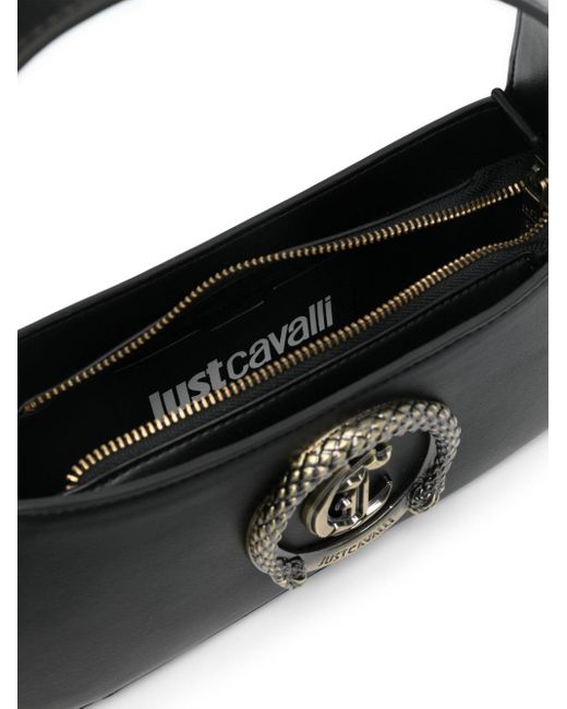 Just Cavalli Black Logo-plaque Tote Bag
