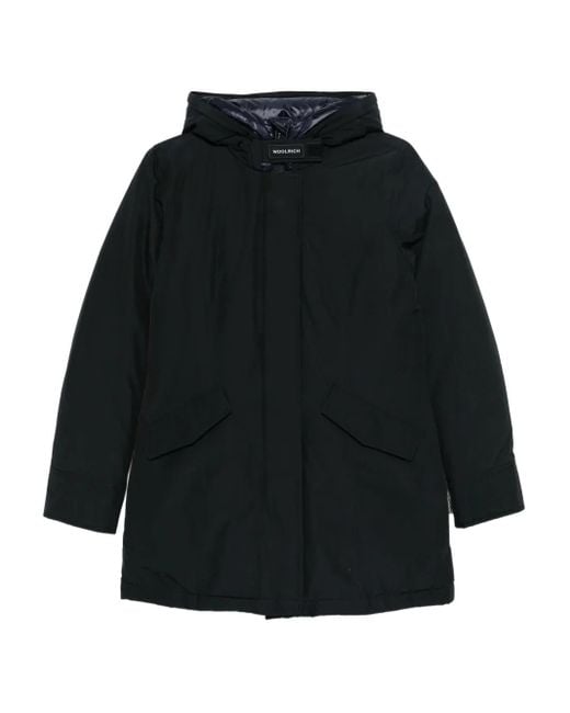 Woolrich Black Parka mit Kapuze