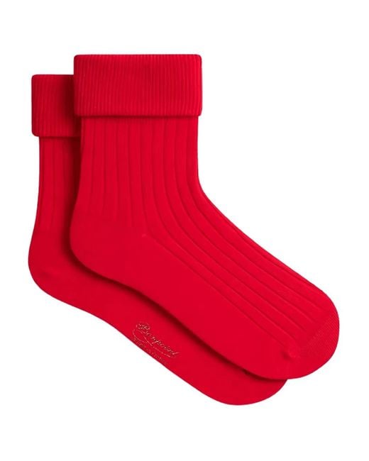 Bonpoint Red Gadilson Ribbed Socks
