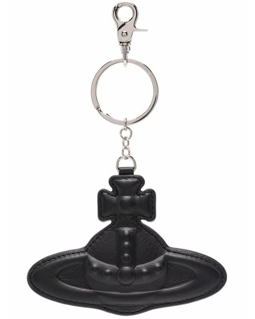 Vivienne Westwood Black Orb-charm Mirror Keychain