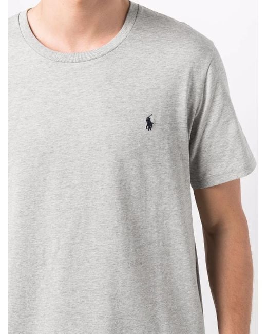 Polo Ralph Lauren Gray Polo Pony-Embroidered Cotton T-Shirt for men