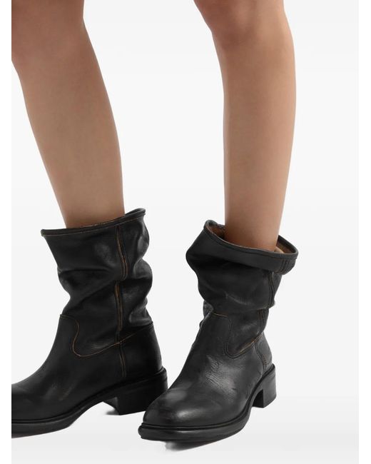 Prada Black Lederstiefel