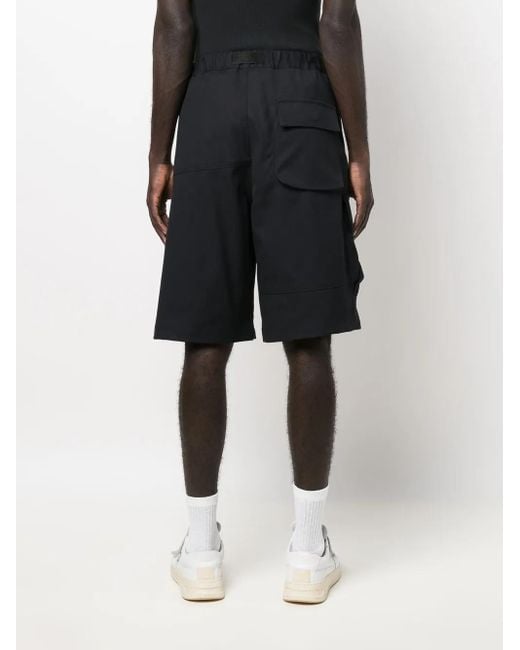 Ambush Black Wksp Belted Cargo Shorts for men