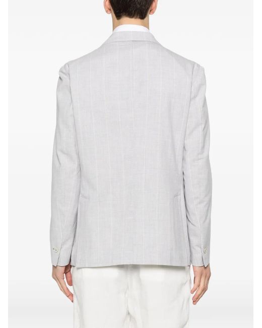 Eleventy White Single-Breasted Blazer for men