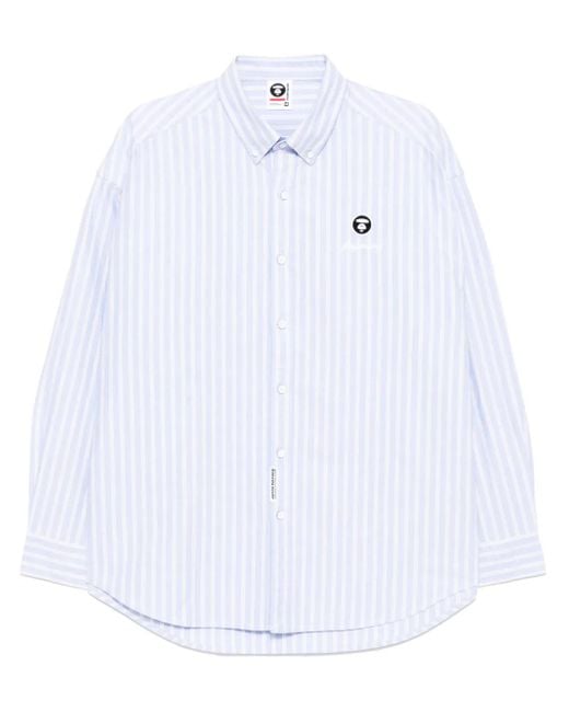 Aape By A Bathing Ape White Striped Shirt for men