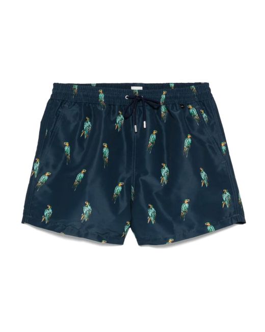 メンズ Paul Smith プリント トランクス水着 Blue