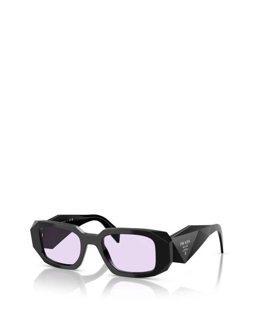 Prada Black Symbole Rectangle-Frame Sunglasses