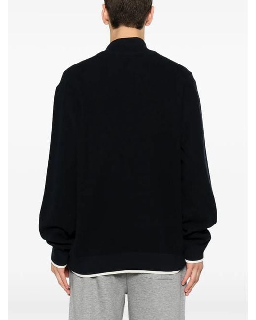 Gant Black Pull À Col Zippé Et Manches Longues for men