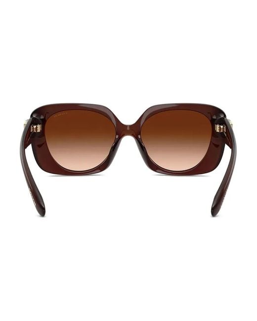 COACH Brown Logo-Plaque Square Sunglasses