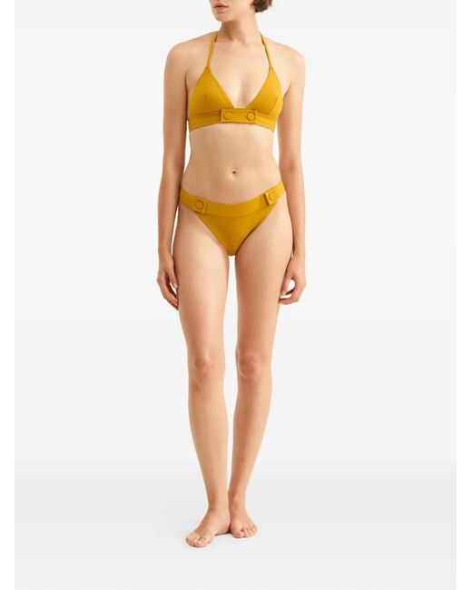 Eres Yellow Bord Triangle Bikini Top