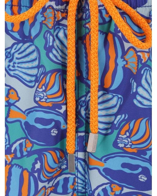 Costume Da Bagno Con Stampa Fishy Vibes di Vilebrequin in Blue da Uomo