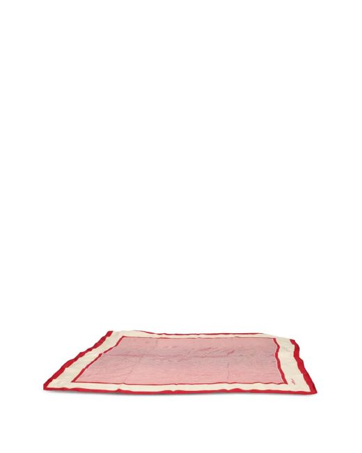 Tommy Hilfiger Pink Striped-Border Scarf