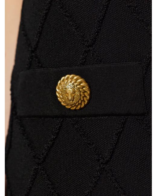 Balmain Black Quilted Mini Skirt