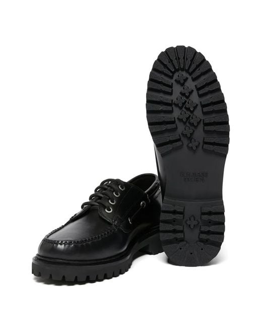 G.H.BASS Black Ranger Camp Moccasins for men
