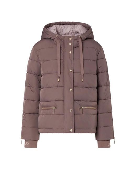 Liu Jo Brown Matte Nylon Jacket