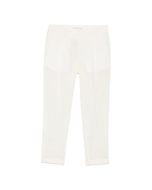 Briglia 1949 White Tiberio Pressed-Crease Trousers for men