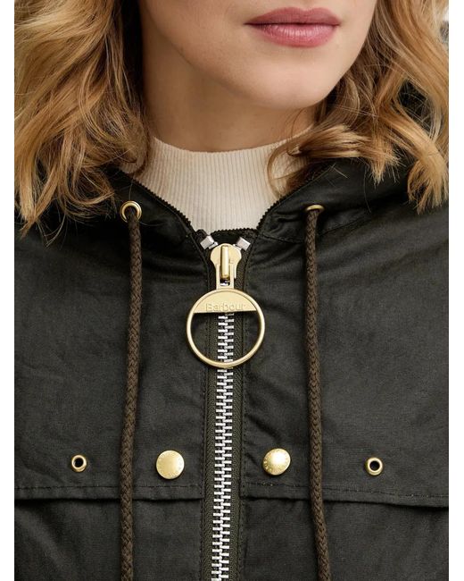Barbour Black Drawstring Hooded Jacket