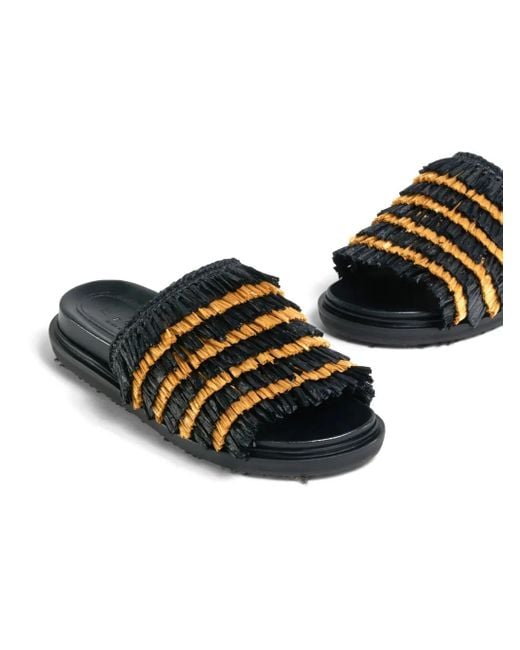 Marni Black Opent-Toe Sandals