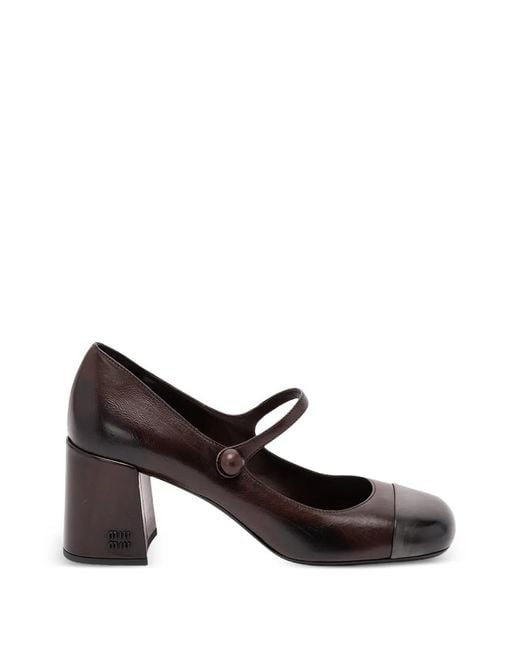 Miu Miu Brown Mary Jane Pumps