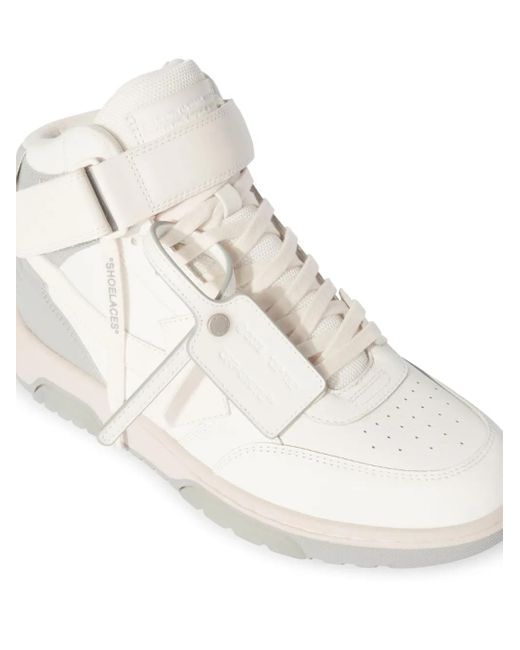 Off-White c/o Virgil Abloh Natural Out Of Office Mid-Top Sneakers for men