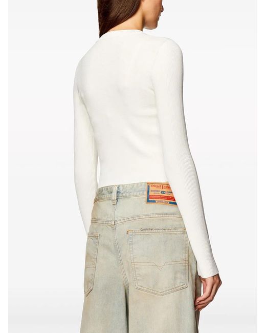 DIESEL M-Valary Top Met Logoplakkaat in het White