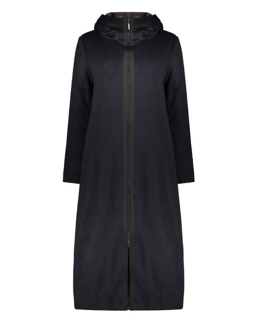 Moorer Black Zip-Up Reversible Coat