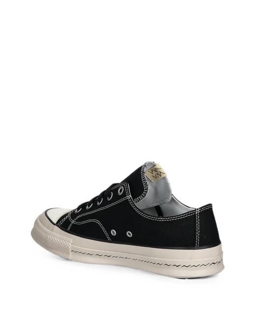 Visvim Black Logo-Patch Low-Top Sneakers for men
