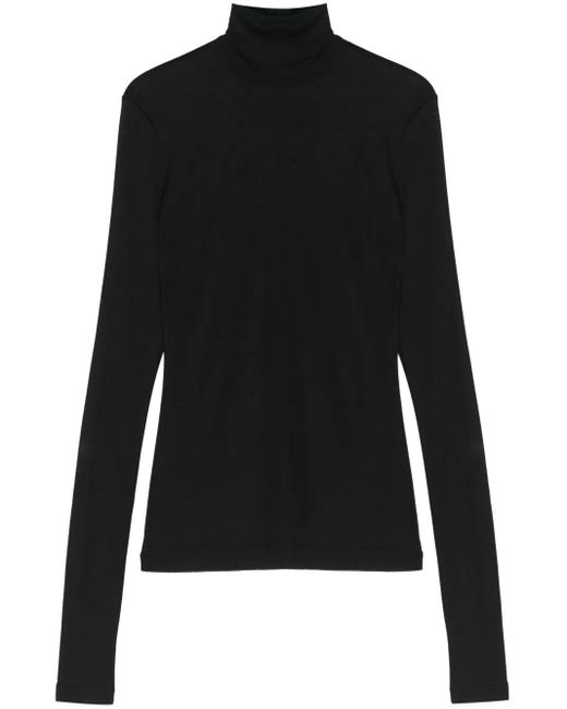 Nanushka Black Harri Roll-Neck T-Shirt