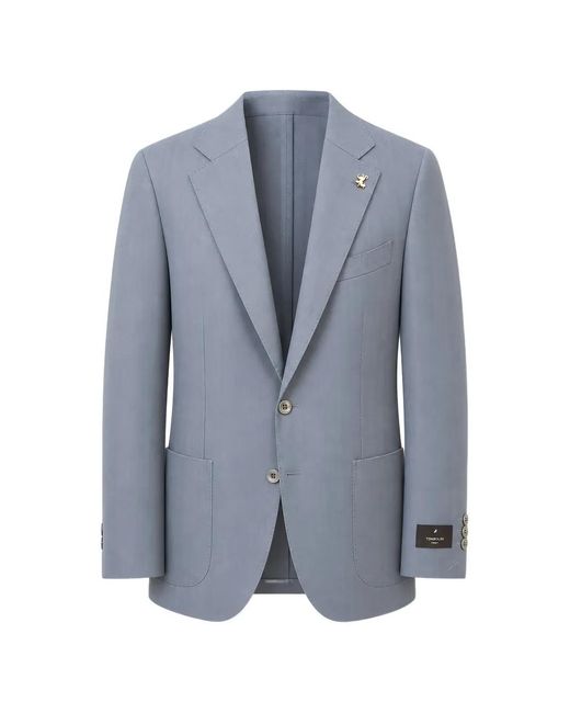 Tombolini Blue Single-Breasted Blazer for men
