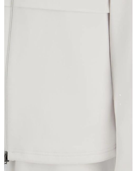 Herno White Zip-Up Hoodie