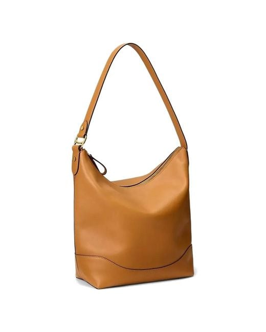 Ralph Lauren Brown Tasha Zip-Fastening Shoulder Bag