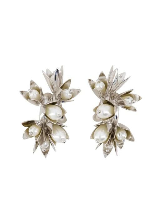 Simone Rocha Metallic Ohrringe Mit Perlen